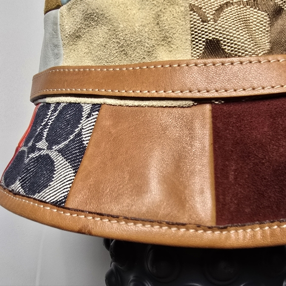 Coach Bucket Hat Y2K Vintage Leather Suede